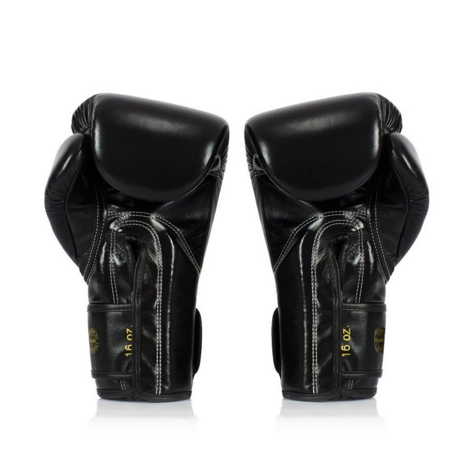 Боксерські рукавиці BGVG1 Fairtex BGVG1_16oz_Black 16 унцій (бинти в комплекті)