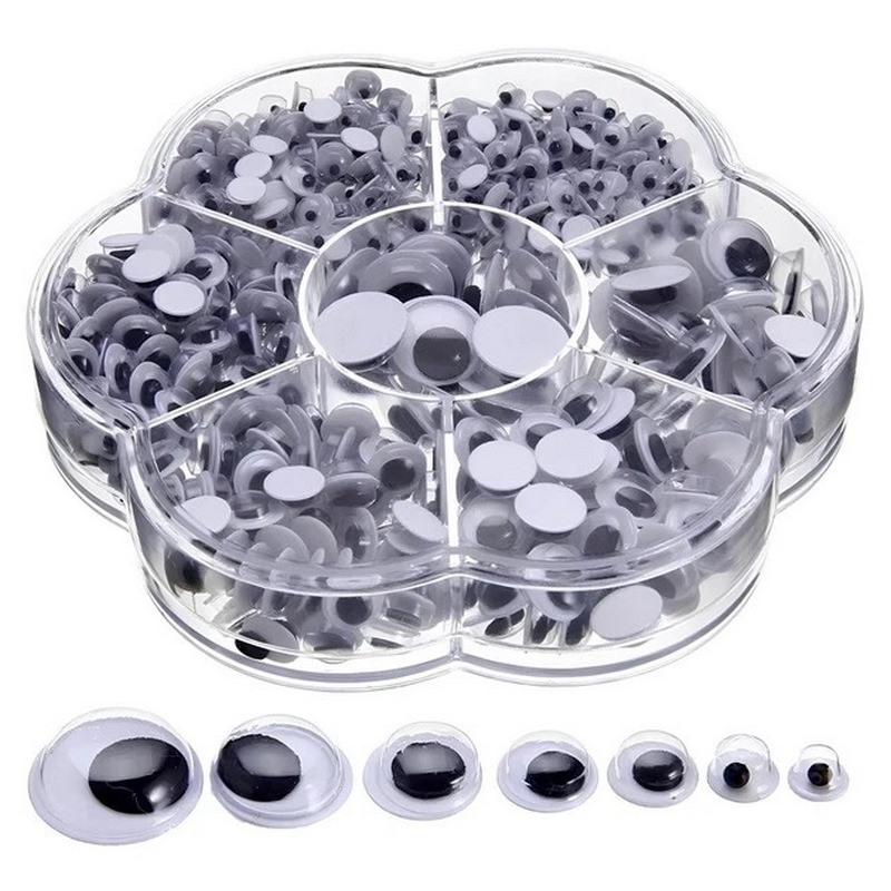 Декоративные глазки для творчества Bambi RESTEQ, разных размеров