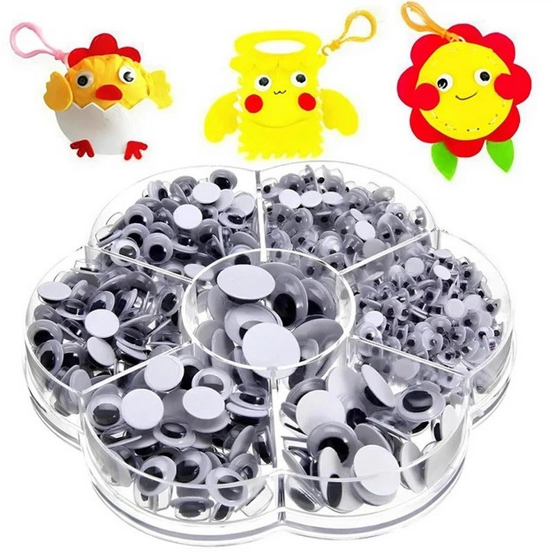 Декоративные глазки для творчества Bambi RESTEQ, разных размеров