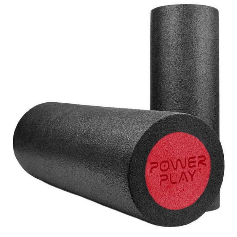 Масажний ролик (ролер) гладкий 4021 Fitness Roller PowerPlay PP_4021_Bl/Red_(45*15)