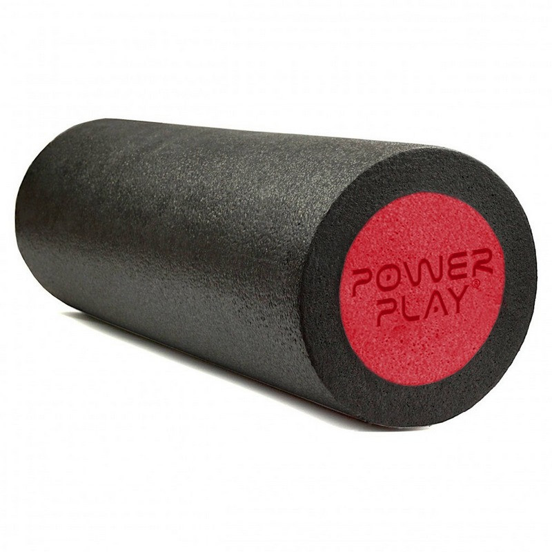 Масажний ролик (ролер) гладкий 4021 Fitness Roller PowerPlay PP_4021_Bl/Red_(45*15)