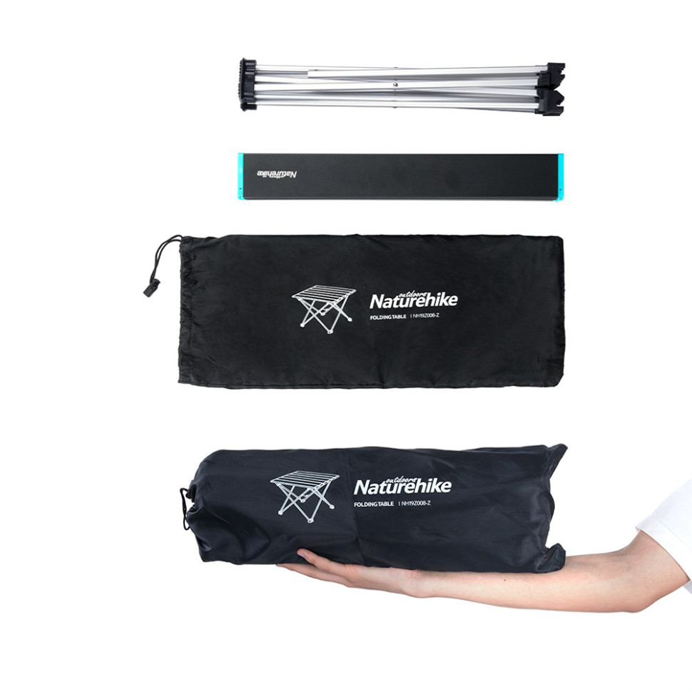Стол складной для отдыха NH19Z008-Z Naturehike 6927595750773 алюминий, Размер L, черный