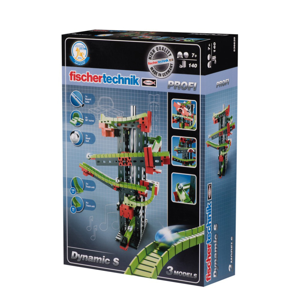Конструктор детский PROFI Динамика S fisсhertechnik FT-536620, 140 деталей