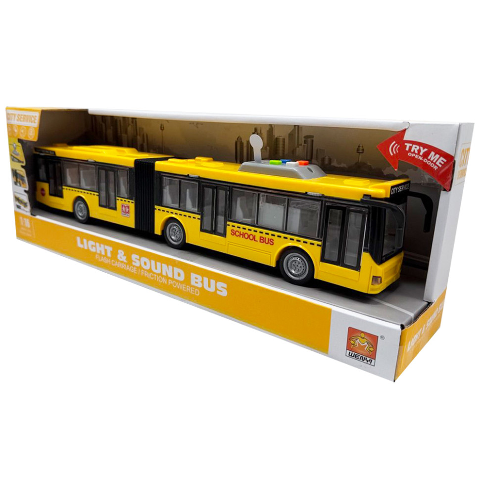 Дитячий іграшковий Автобус Bambi WY913A, світлові та звукові ефекти