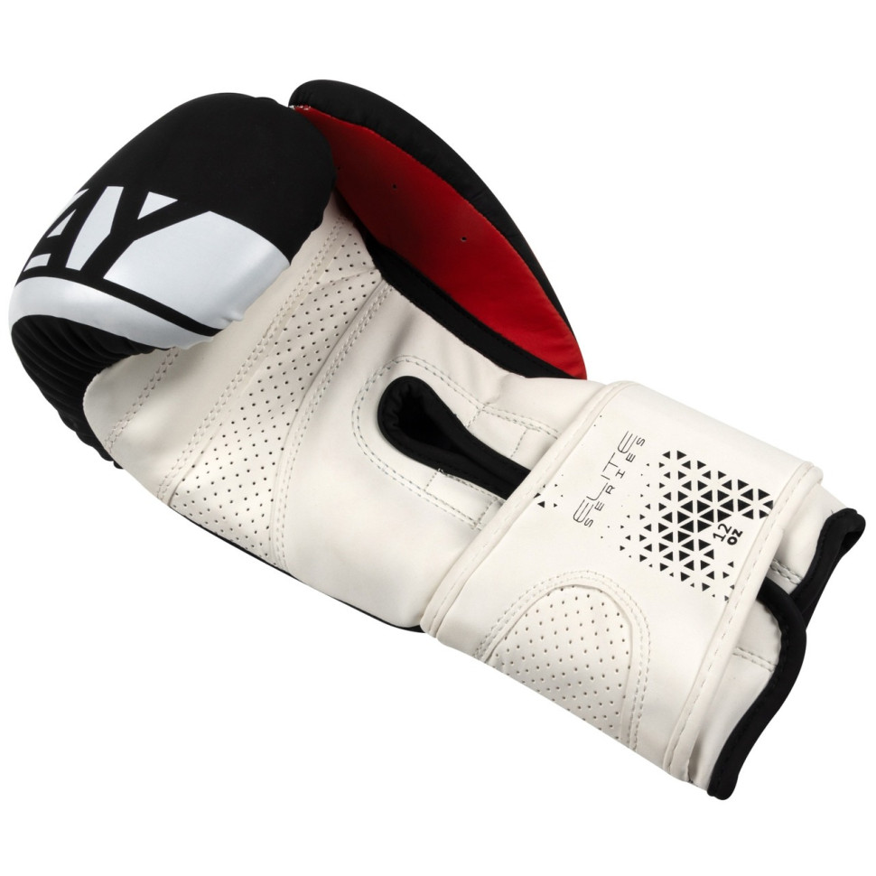 Боксерські рукавички 3086 Matt Challenger PowerPlay PP_3086_14oz_Bl/White, Чорно-Білі 14 унцій