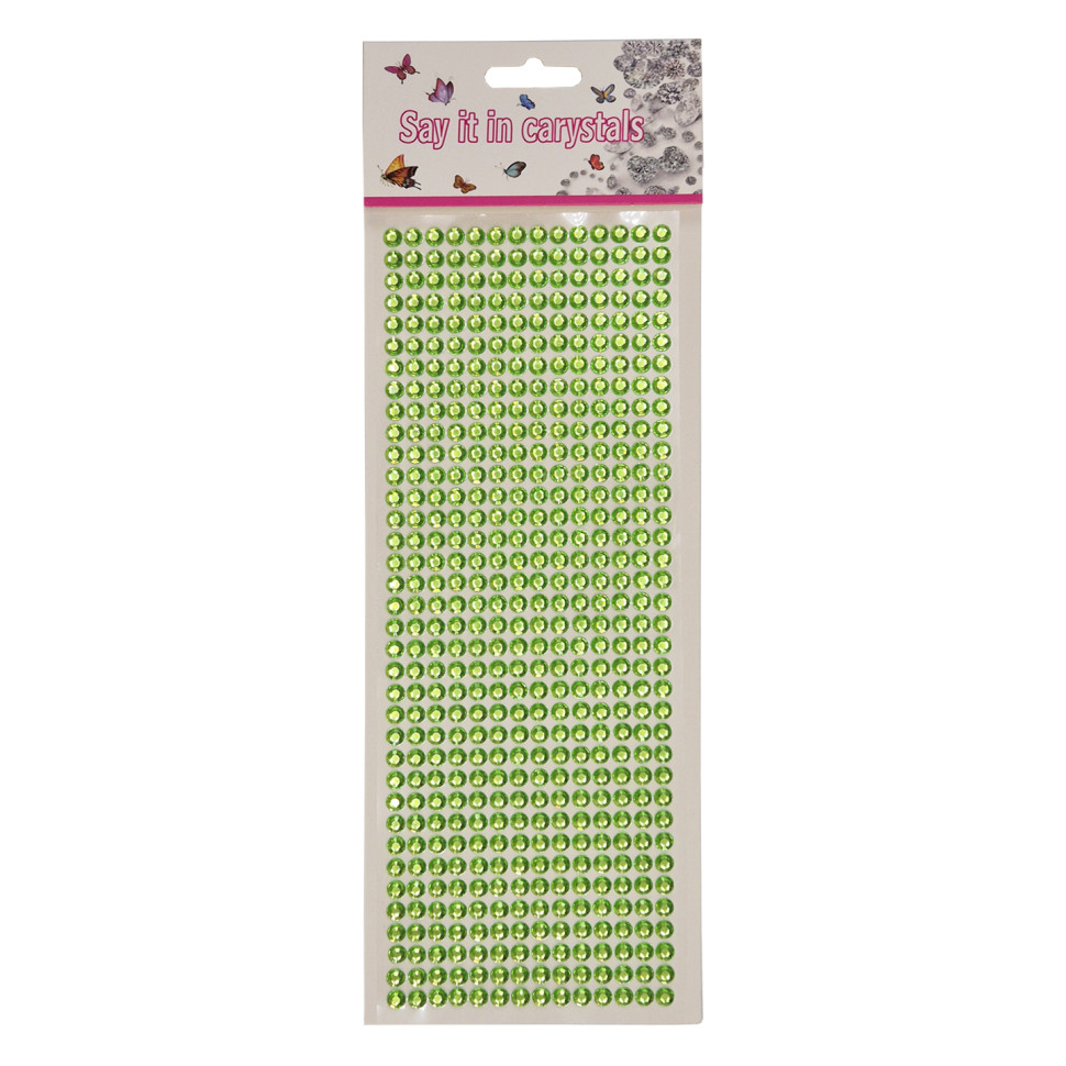 Наклейки декоративні Bambi XY-004(Green) на планшеті 504 шт