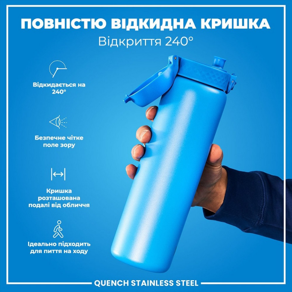 Бутылка для воды металлическая Stainless Steel ION8 I8SS1000BLU 1200 мл, Blue