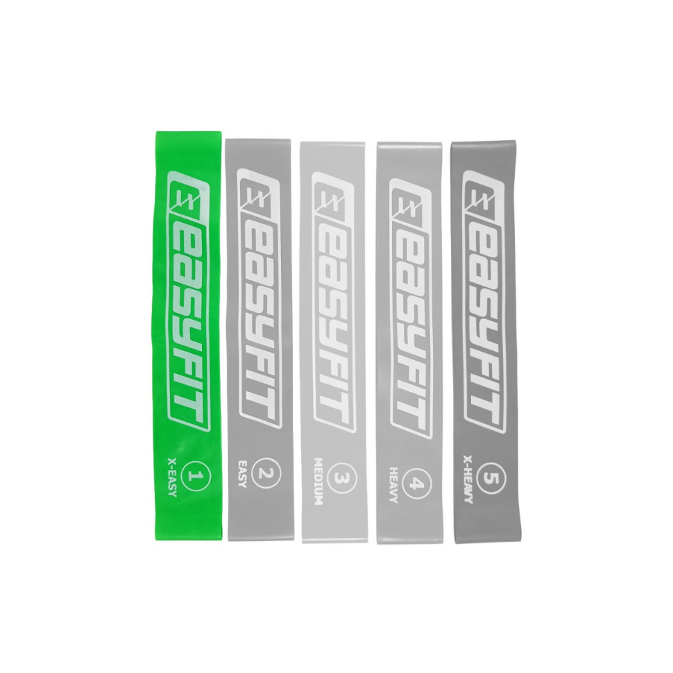 Резинка для фитнеса EasyFit №1 EF-1812-1 длина 600 мм, зеленый