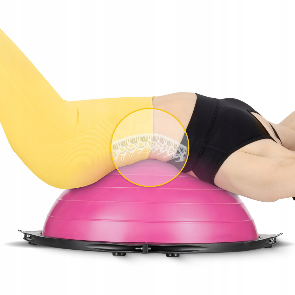 Балансувальна платформа Bosu Ball 4FIZJO P-5905973402453, 60 см, рожевий 