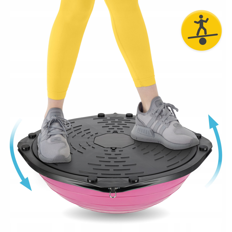 Балансувальна платформа Bosu Ball 4FIZJO P-5905973402453, 60 см, рожевий 