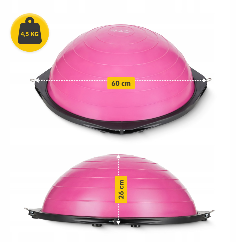 Балансувальна платформа Bosu Ball 4FIZJO P-5905973402453, 60 см, рожевий 