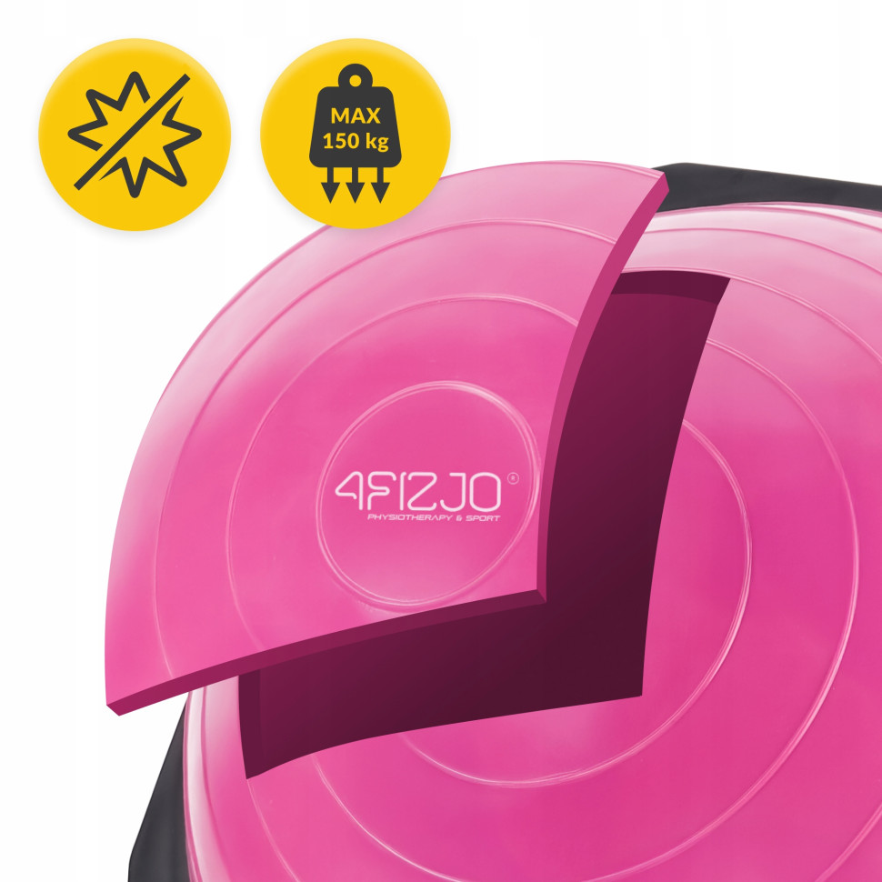 Балансувальна платформа Bosu Ball 4FIZJO P-5905973402453, 60 см, рожевий 