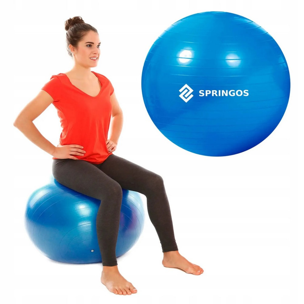 Мяч для фитнеса (фитбол) Anti-Burst Springos FB0009, 85 см