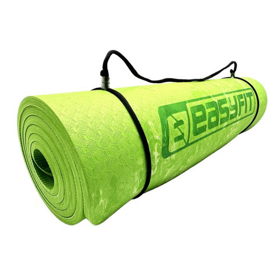 Коврик для йоги и фитнеса PER Premium Mat EasyFit EF-1930s-1-GN 8 мм, салатовый