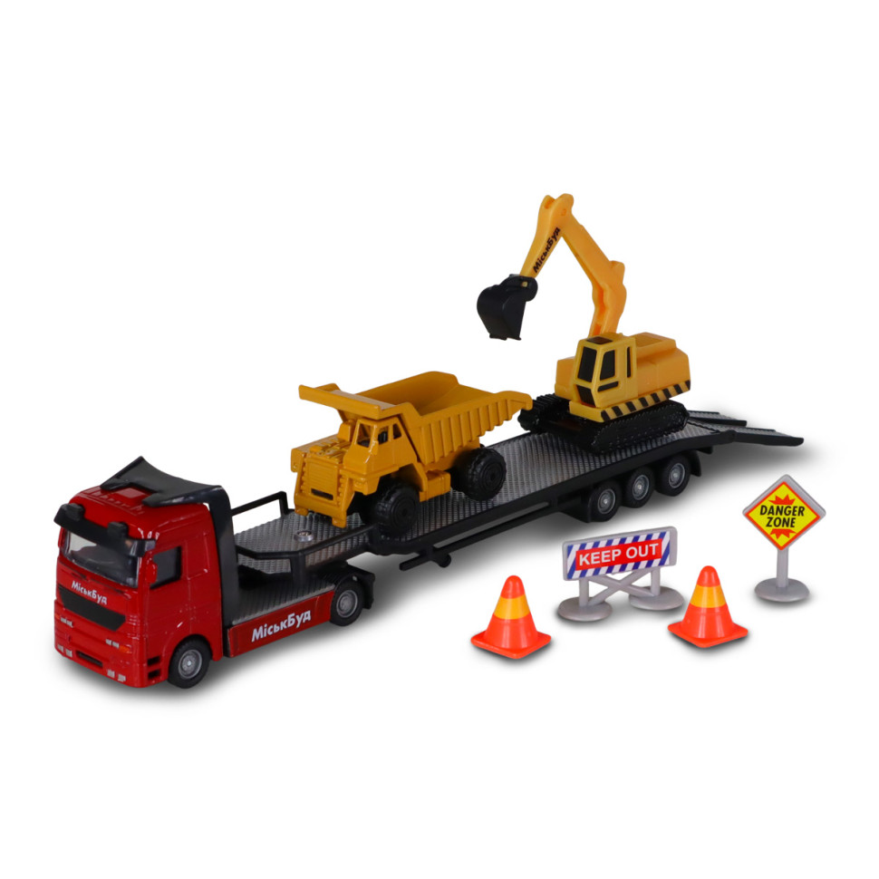 Игровой набор Автоперевозчик TechnoDrive 541757.270 самосвал, экскаватор