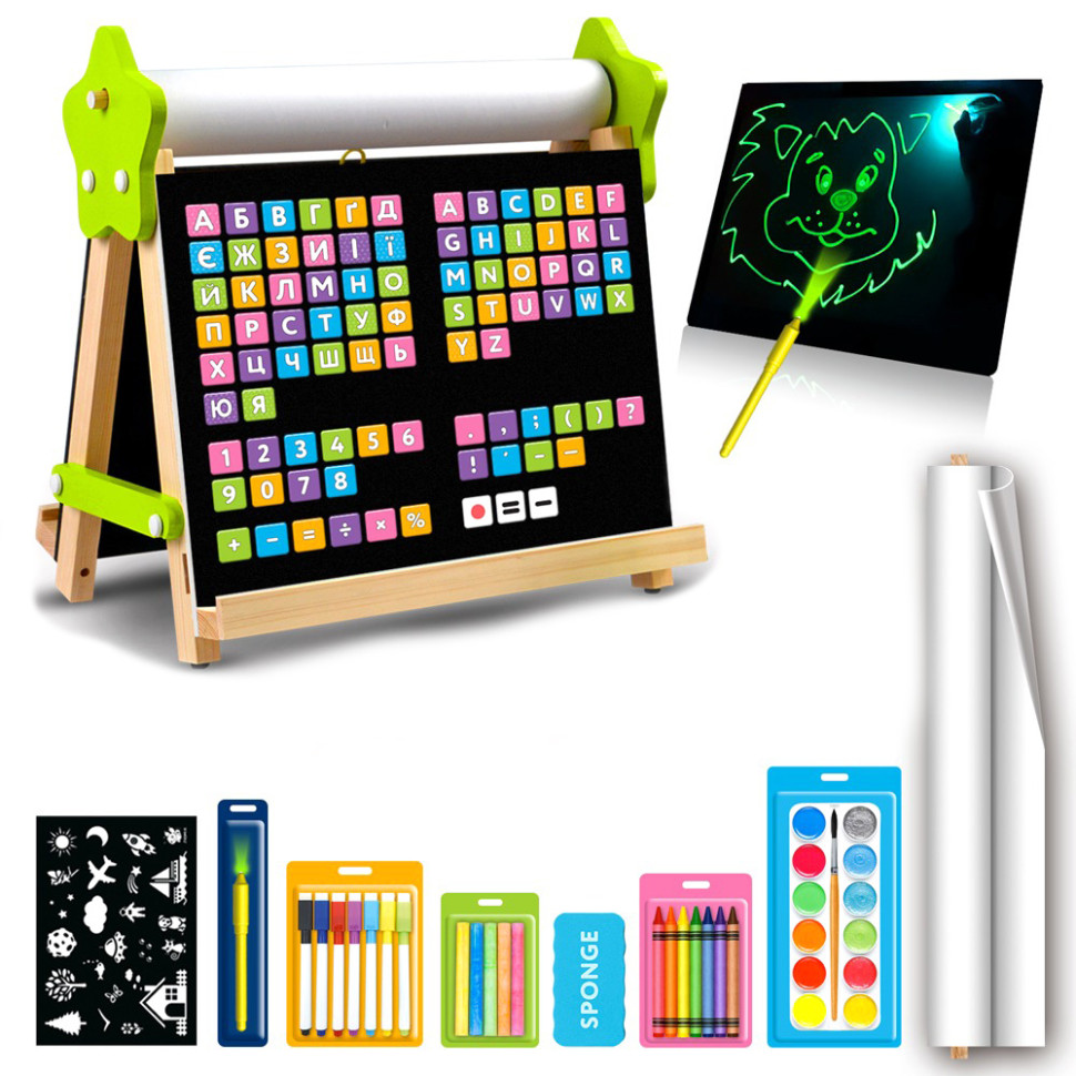 Мольберт детский настольный Двухсторонний 