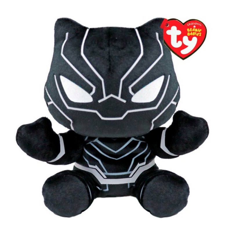 М'яконабивна дитяча іграшка Marvel «Чорна пантера» TY Beanie Boos 44000, 15 см