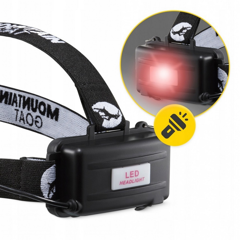 Ліхтар налобний Mountain Goat P-5907739318336 Black 350 люмен