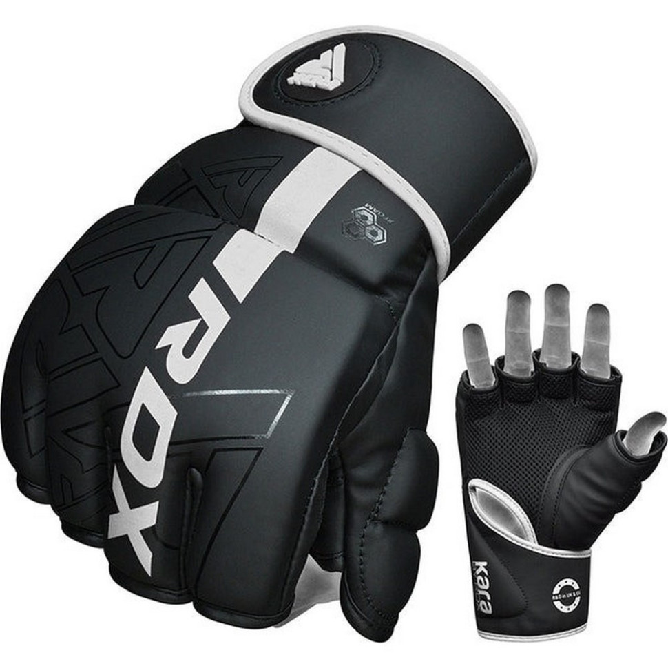 Рукавиці для ММА F6 KARA Matte RDX Inc Limited GGR-F6MW-XL, White, XL (капа у комплекті)
