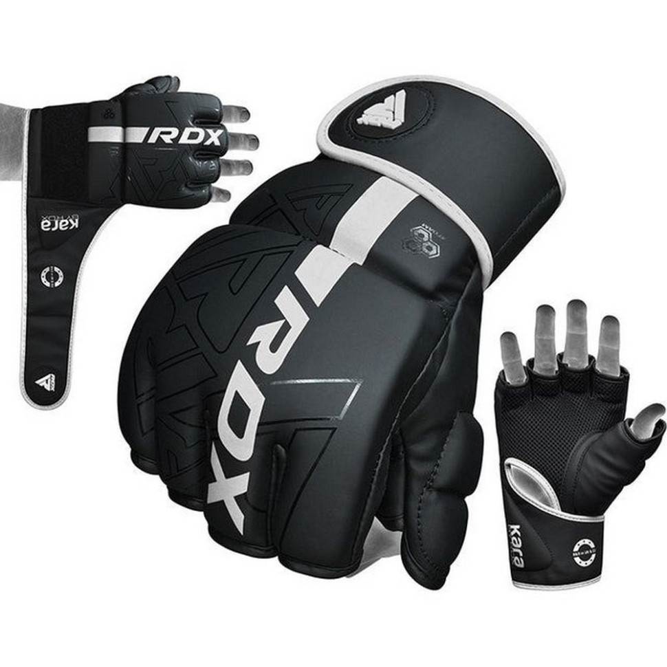 Рукавиці для ММА F6 KARA Matte RDX Inc Limited GGR-F6MW-XL, White, XL (капа у комплекті)