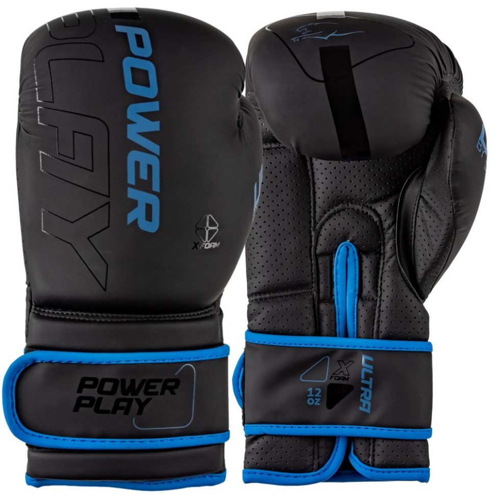 Боксерские перчатки 3024 Ultra Mat PowerPlay PP_3024_8oz_Bl/Navy, размер 8 унций