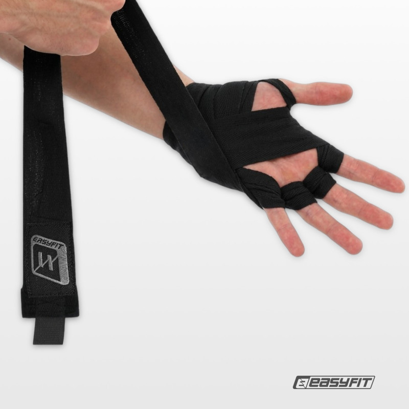 Бинты для бокса EasyFit EF-0373-40-bk, FlexWrap, черный 4 м
