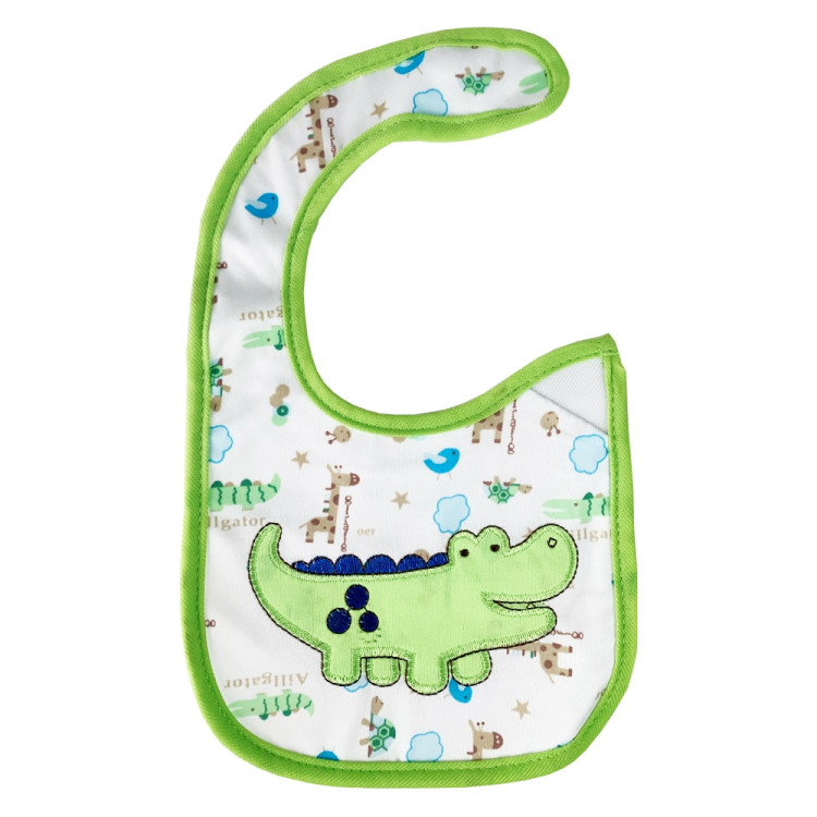 Слюнявчик тканевый "Crocodile" Mega Zayka MGZ-0614-1 на липучке | Goodtoys