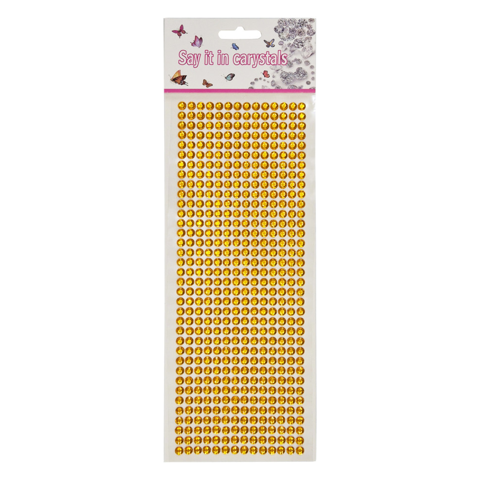 Наклейки декоративні Bambi XY-004(Gold) на планшеті 504 шт