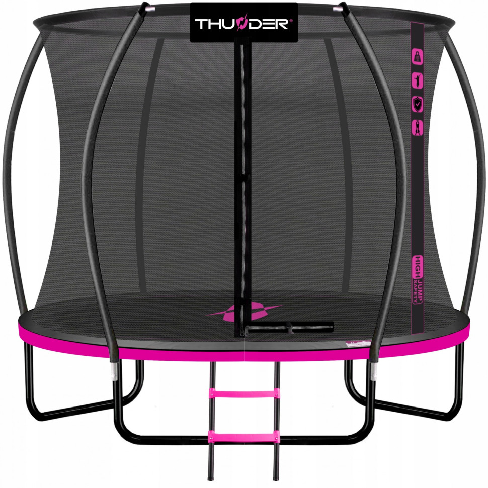 Батут с внутренней сеткой Thunder INSIDE-ULTRA-8FT-PINK Black/Pink 255 см 