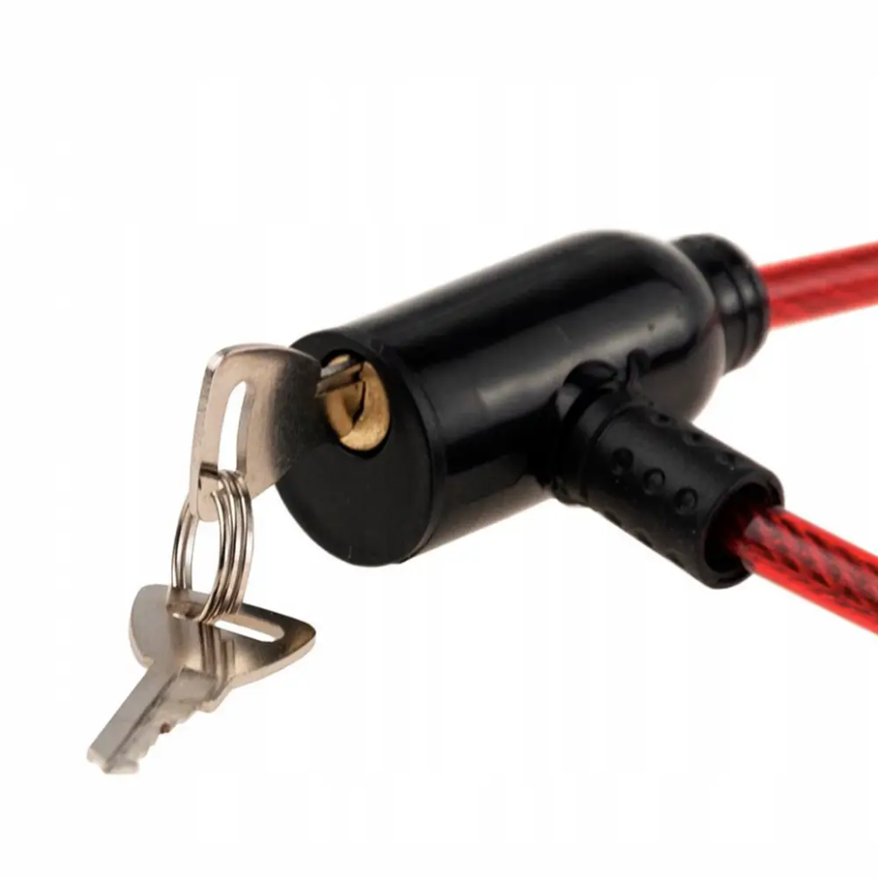 Замок велосипедний на ключі VeloLock Newt NE-V-005-R червоний