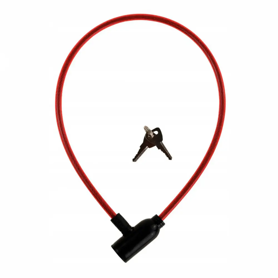 Замок велосипедний на ключі VeloLock Newt NE-V-005-R червоний