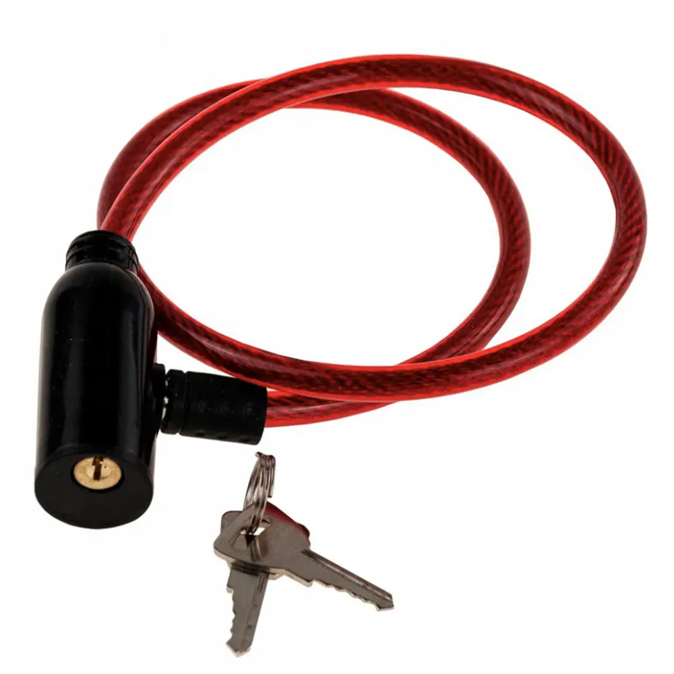 Замок велосипедний на ключі VeloLock Newt NE-V-005-R червоний