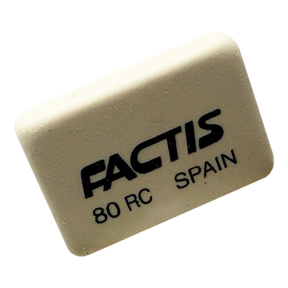 Гумка шкільна прямокутна Factis CNF80RC, м'який