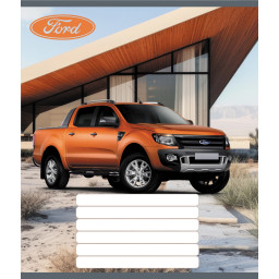 Тетрадь ученическая "Люкс авто" Leader 036-580068L-2 в линию, 36 листов