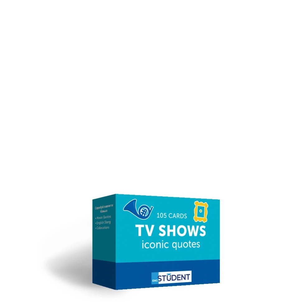 Карточки для изучения английского языка TV SHOWS English Student 591226004 англ-укр 105 карточек