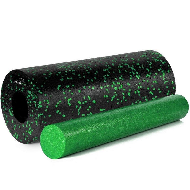 Массажный ролик (роллер) гладкий PP-4348 2 in 1 EPP Foam Roller PowerPlay PP_4348_Green_(33*14)