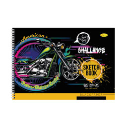 Скетчбук BLACK Апельсин СБЧ-А4-24 А4, 24 листа (Challange)