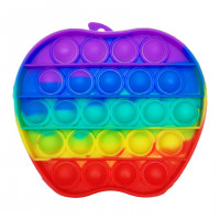 Игрушка-антистресс POP-IT (Поп Ит) "Яблоко" PPT-A(Multicolor) Радужный