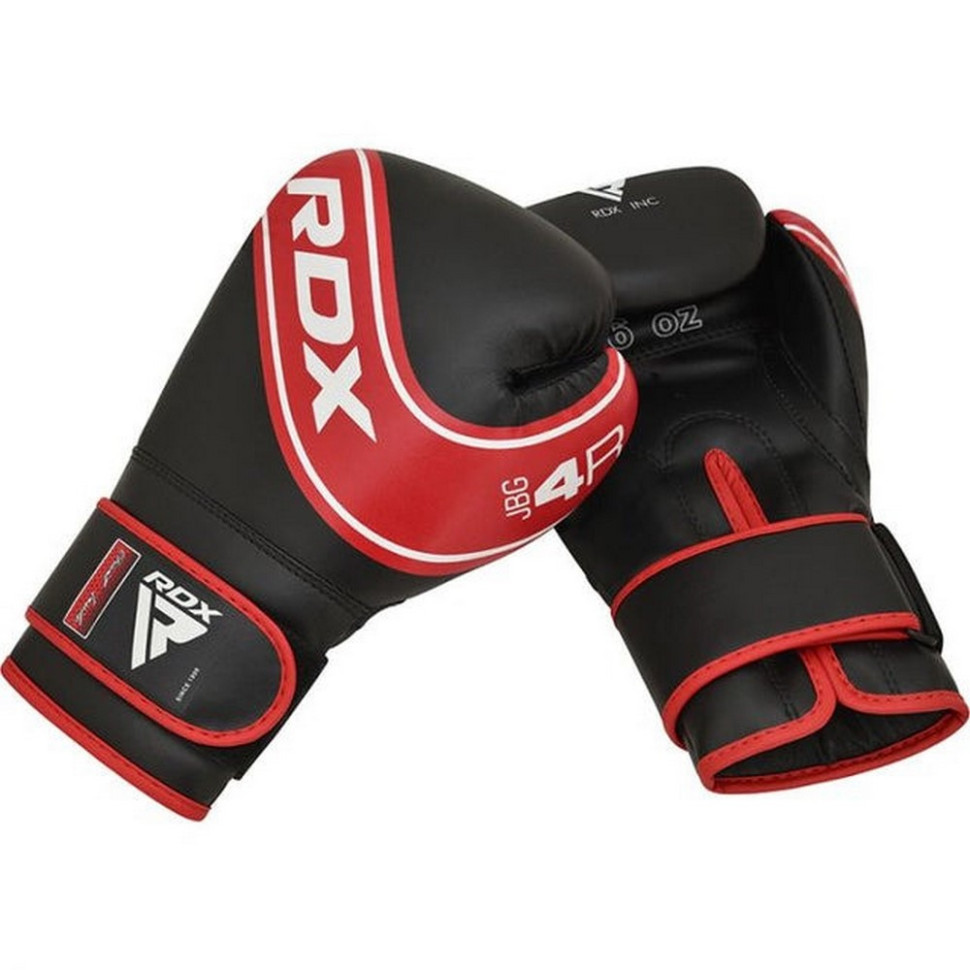 Боксерские перчатки 4B Robo Kids RDX Inc Limited JBG-4R-6oz, Red/Black 6 унций (капа в комплекте)