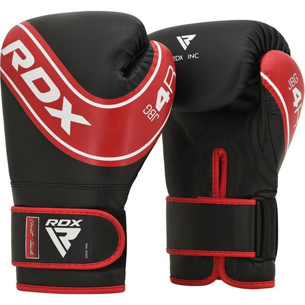 Боксерские перчатки 4B Robo Kids RDX Inc Limited JBG-4R-6oz, Red/Black 6 унций (капа в комплекте)