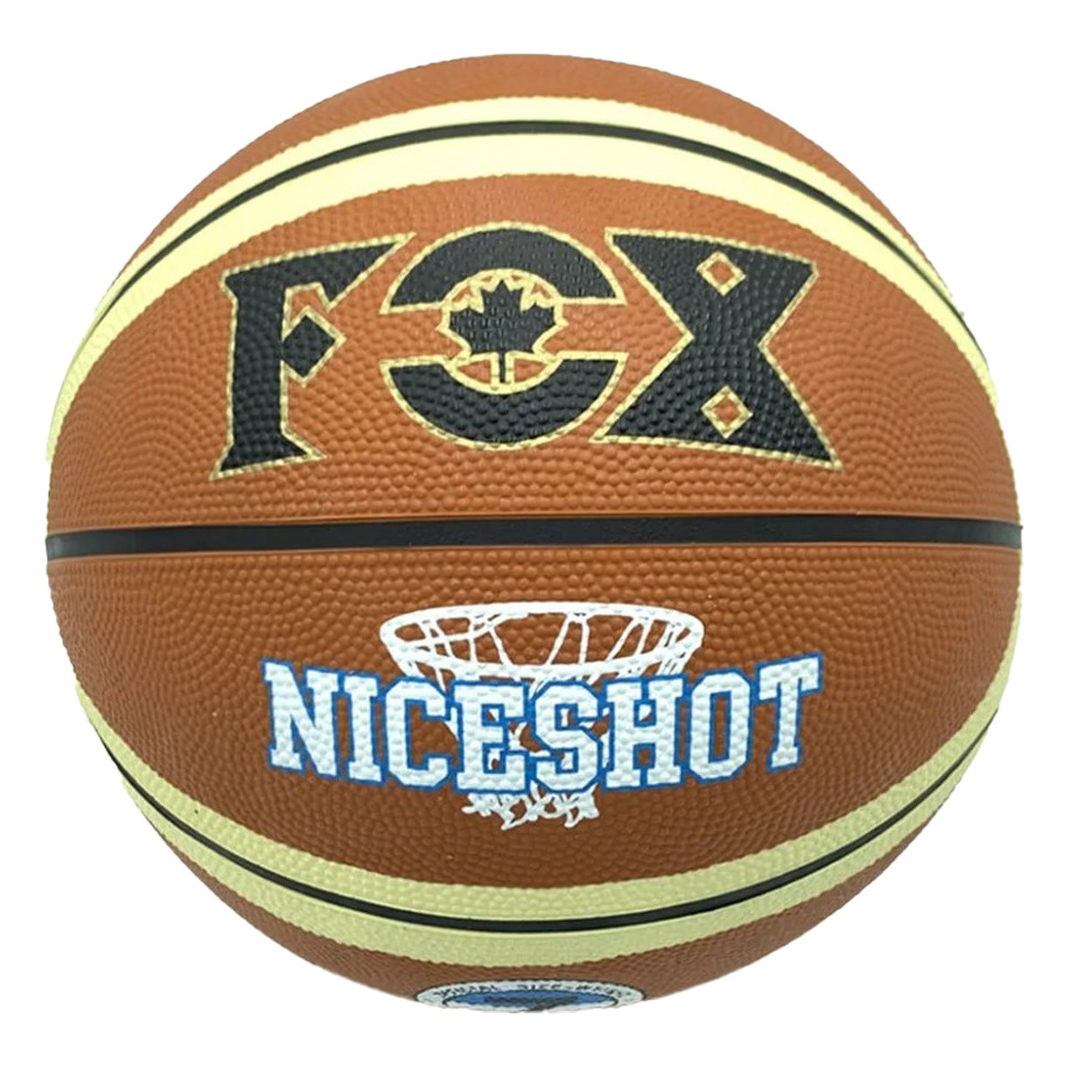 М'яч баскетбольний Fox ball №7 Newt NE-BAS-1026 коричнево-бежевий