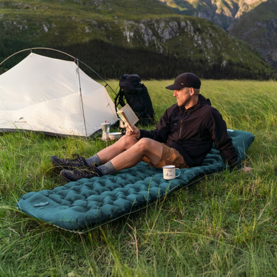 Матрац подвійний CNK2550WS019 Naturehike 6977465869623, 65 мм, синій