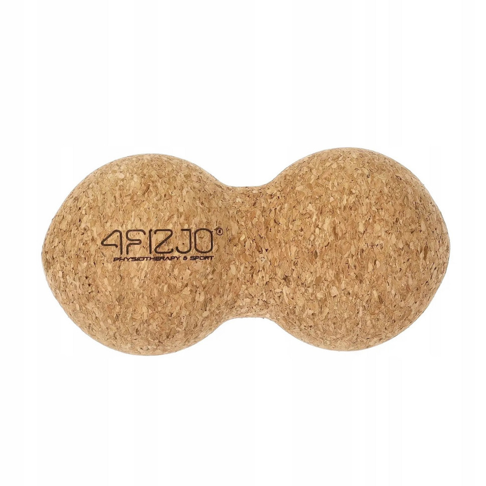 Масажний м'яч подвійний Lacrosse DuoBall Cork 4FIZJO 4FJ0568, 6.5 x 13.5 см