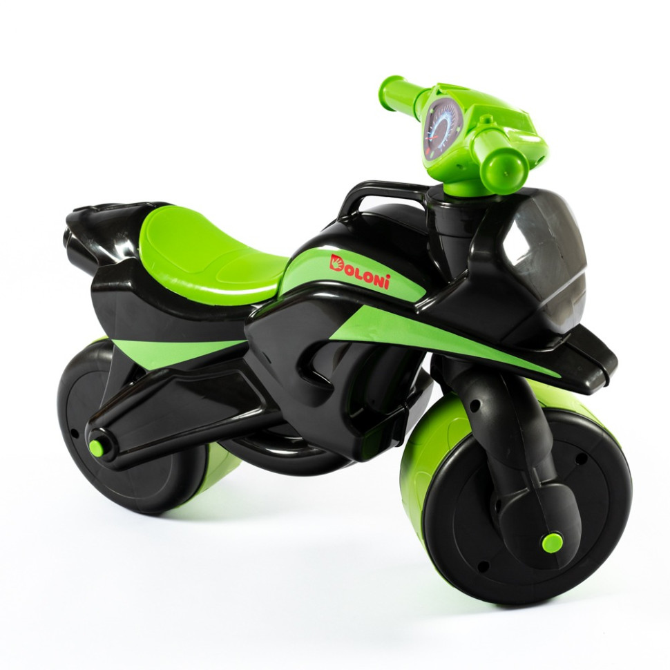 Байк-беговел Doloni Toys 0138/590 Черно-Зеленый