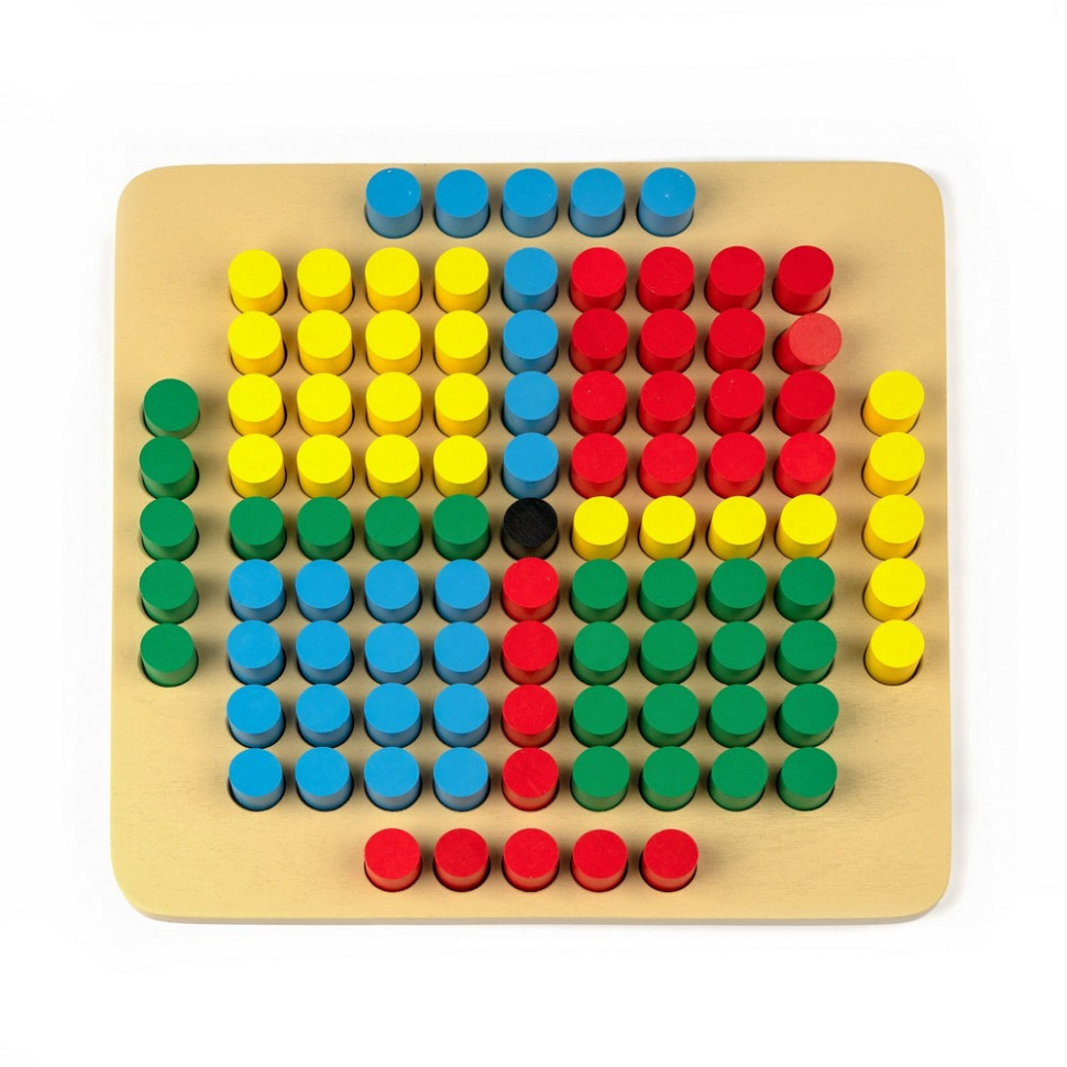 Дитяча дерев'яна мозаїка Komarovtoys A 343, 101 елемент