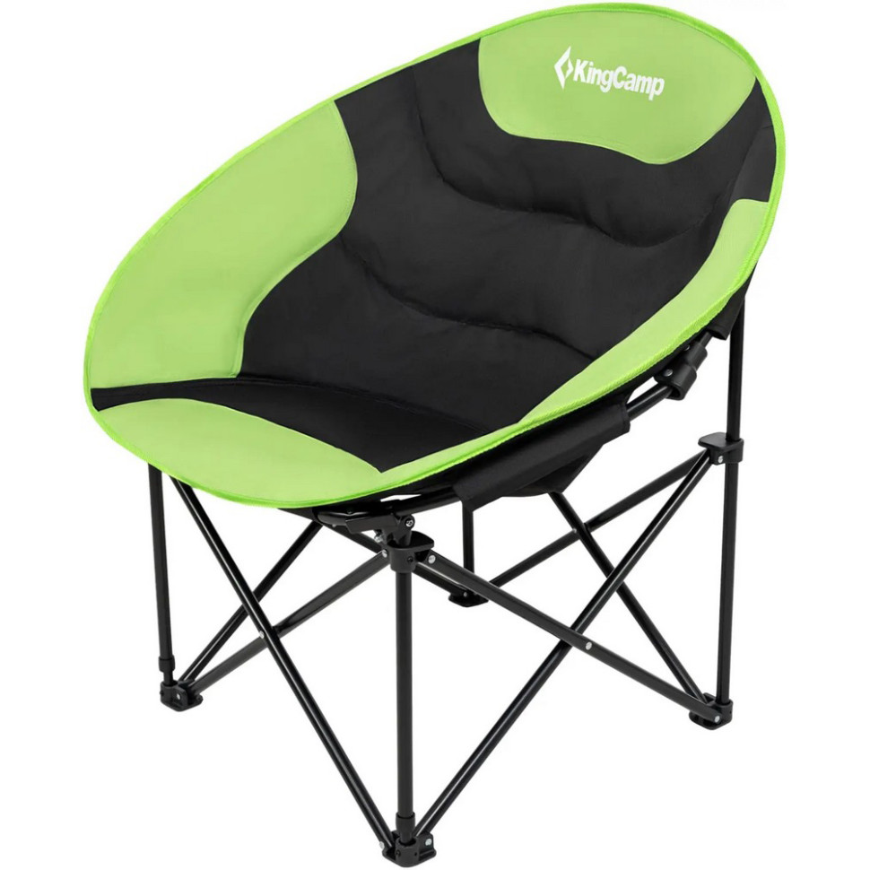 Крісло туристичне Comfort Moon KingCamp KC3816_BLACK/GRASSGREEN, до 120 кг