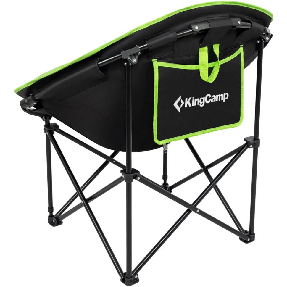 Крісло туристичне Comfort Moon KingCamp KC3816_BLACK/GRASSGREEN, до 120 кг