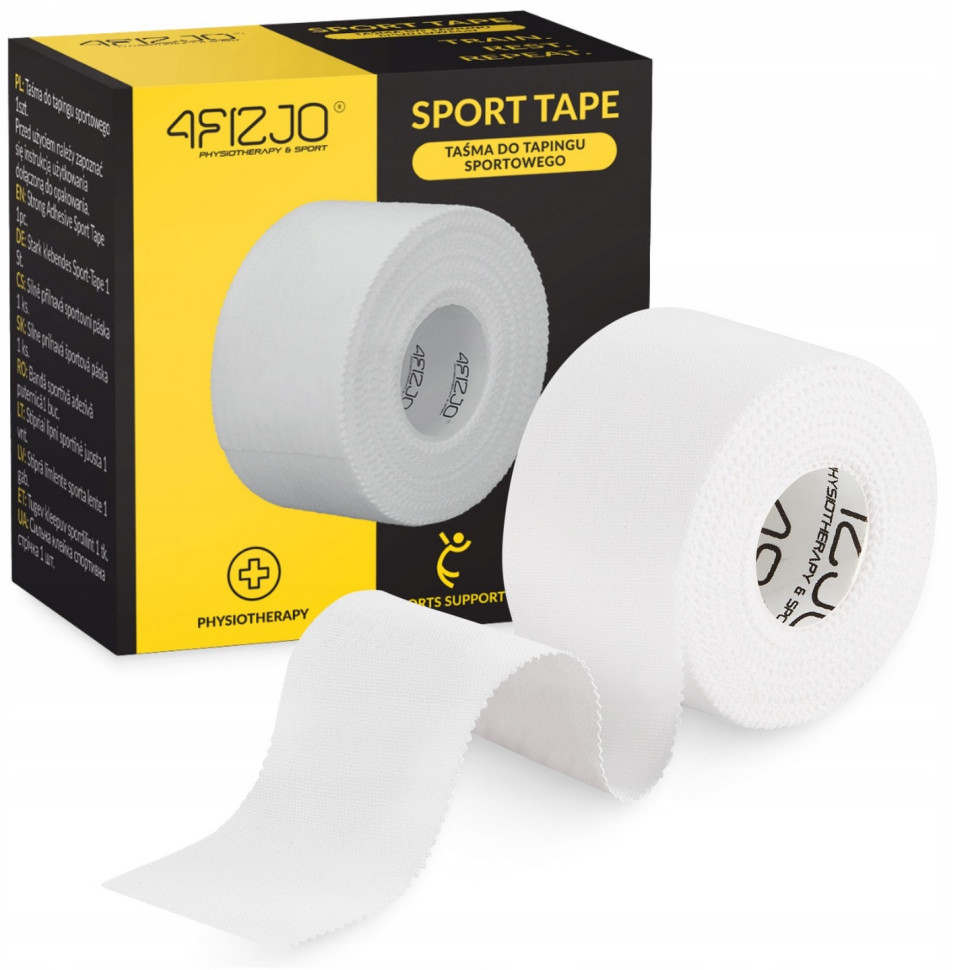 Лента-тейп для пальцев Sport Tape 4FIZJO P-5905973400831, 3.8 см x 9.1 м, White