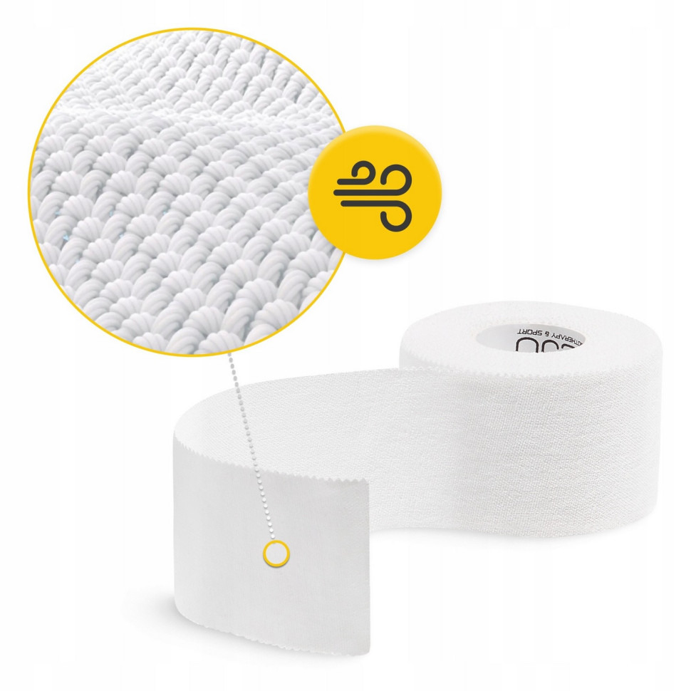 Лента-тейп для пальцев Sport Tape 4FIZJO P-5905973400831, 3.8 см x 9.1 м, White