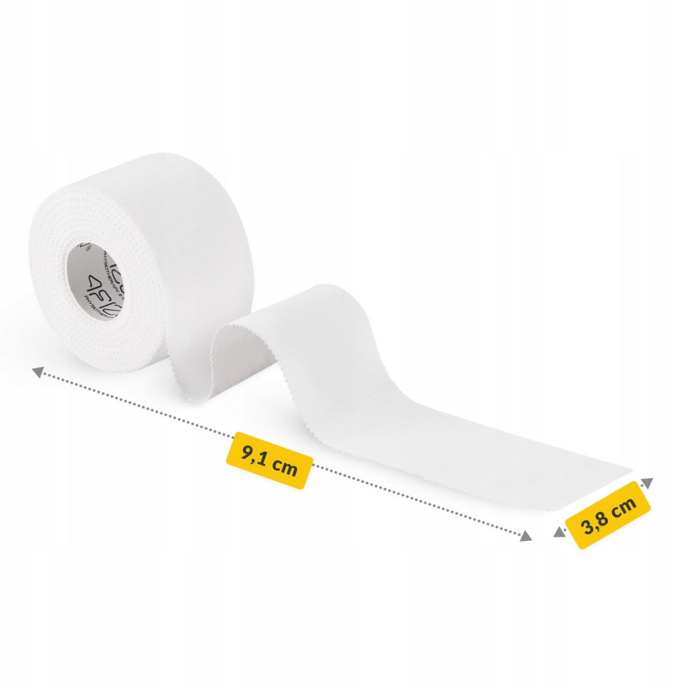 Лента-тейп для пальцев Sport Tape 4FIZJO P-5905973400831, 3.8 см x 9.1 м, White